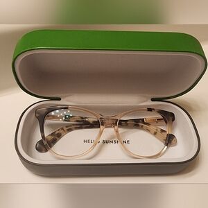 Kate Spade Blush Pink Tortoise Shell Eyeglasses With Case